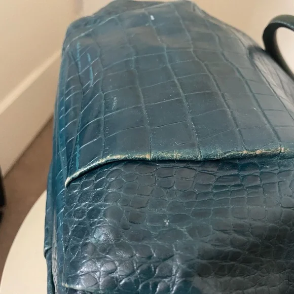 Coach Madison Embossed Croc Sophia Satchel - Picture 7 of 14